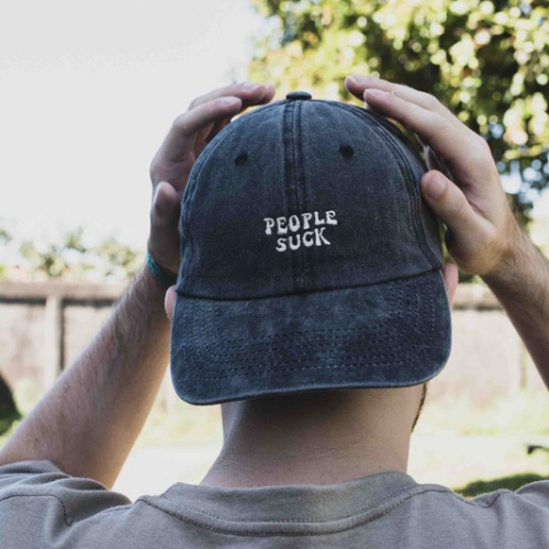 PPL SUCK DAD HAT - GRIS