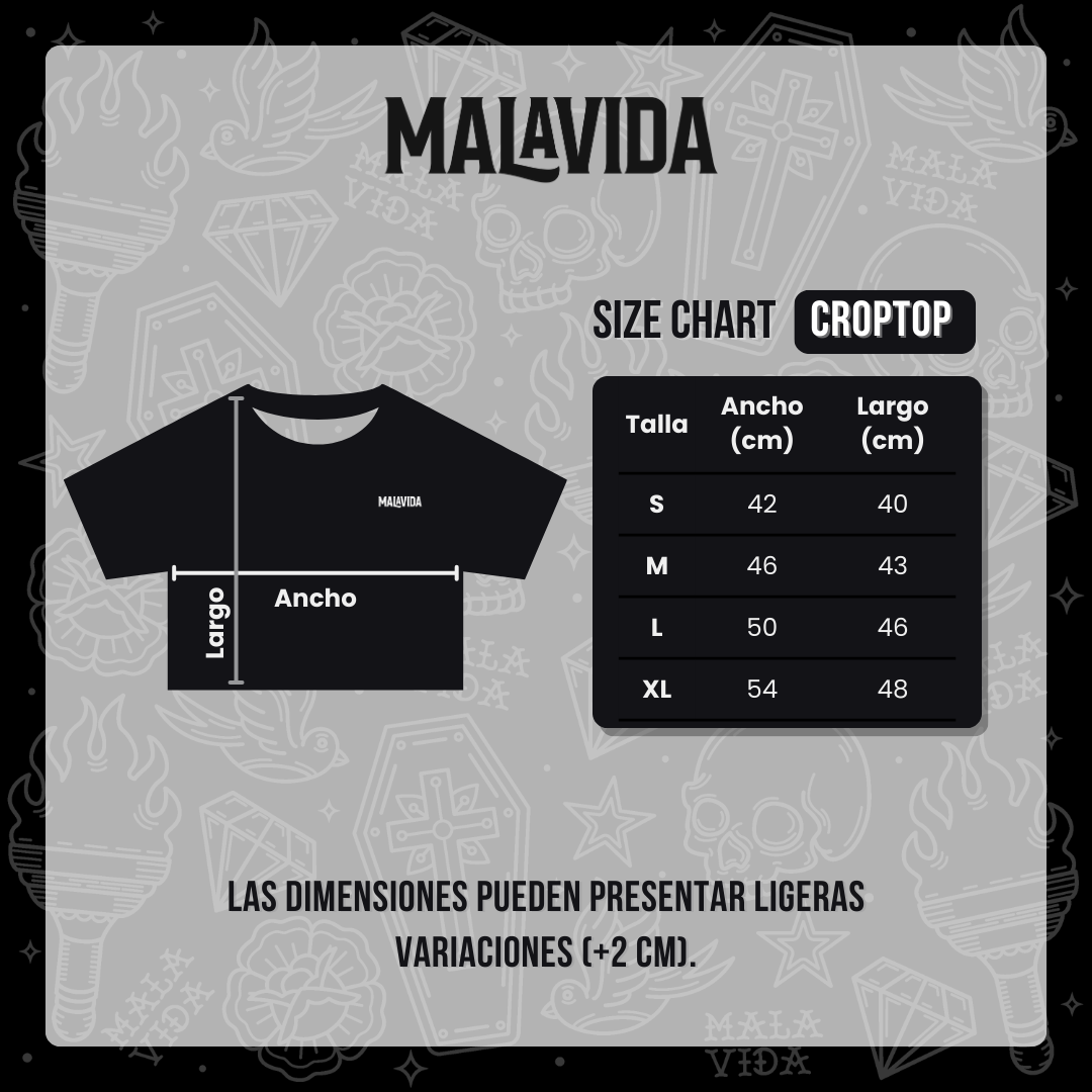 MALOS MOMENTOS CROPTOP NEGRO