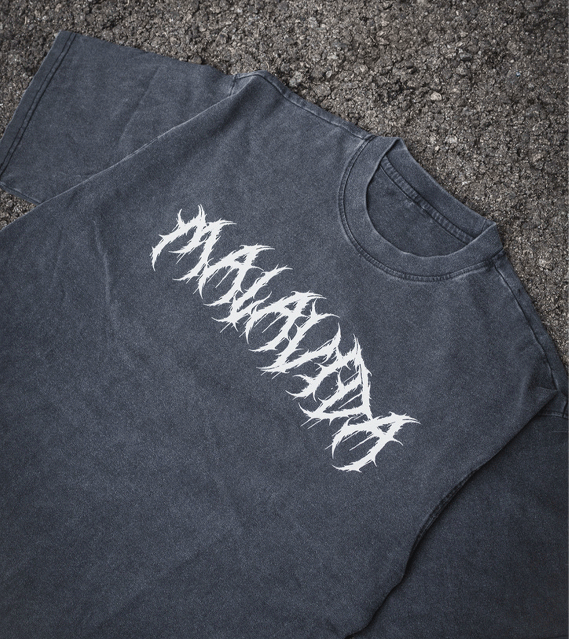 ASHED LOGO OVERSIZED TEE