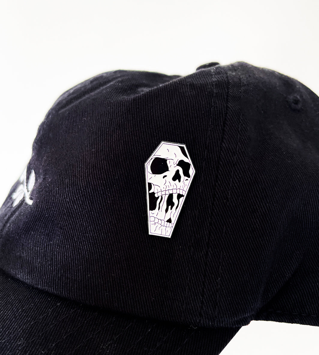 GRAVE HEAD ENAMEL PIN