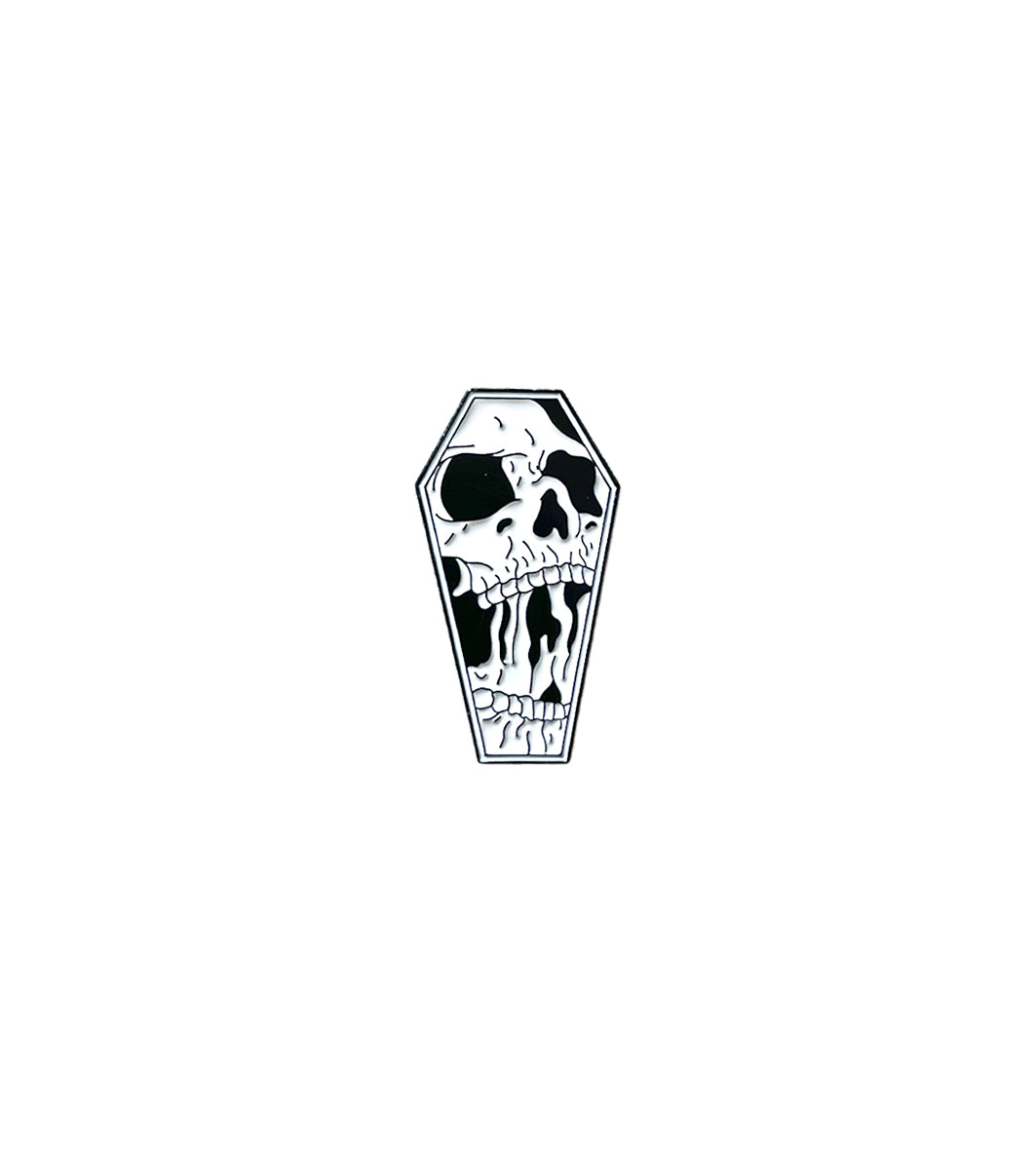 GRAVE HEAD ENAMEL PIN