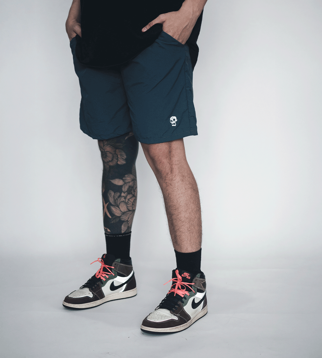 HELLFIRE NYLON SHORT - AZUL VERDOSO