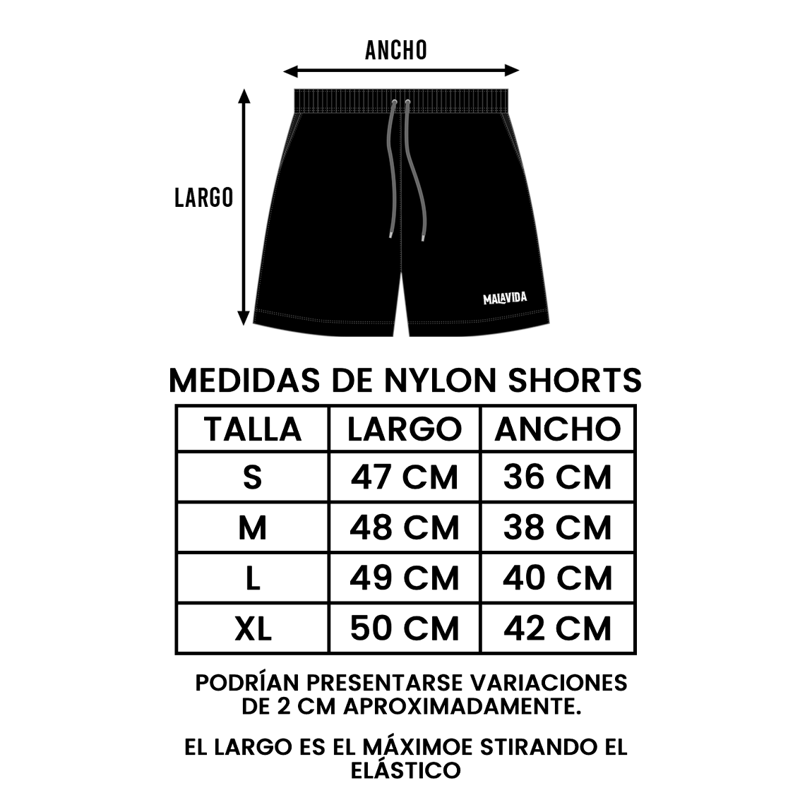HELLFIRE NYLON SHORT - NEGRO