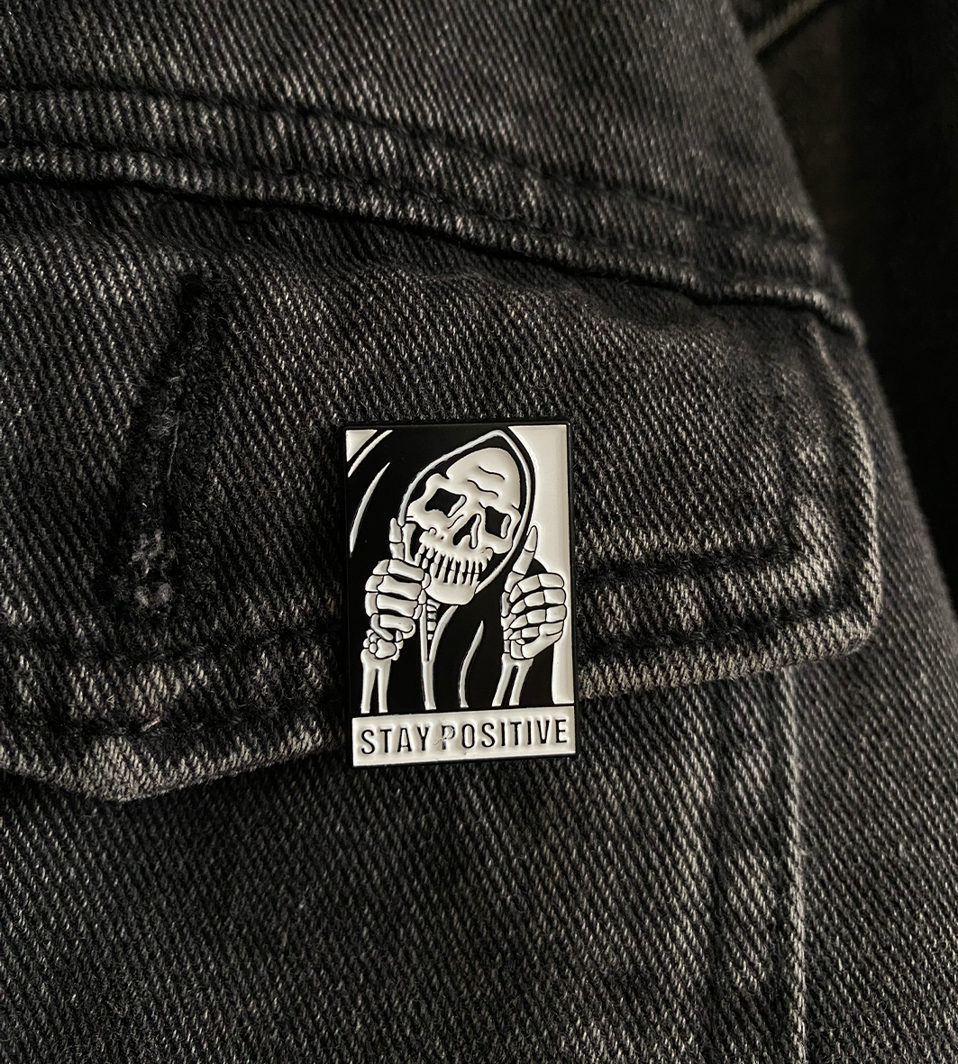 STAY POSITIVE ENAMEL PIN