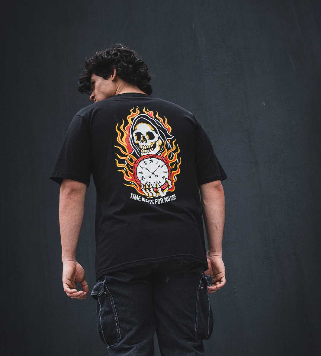 TIME WAITS FOR NO ONE TEE