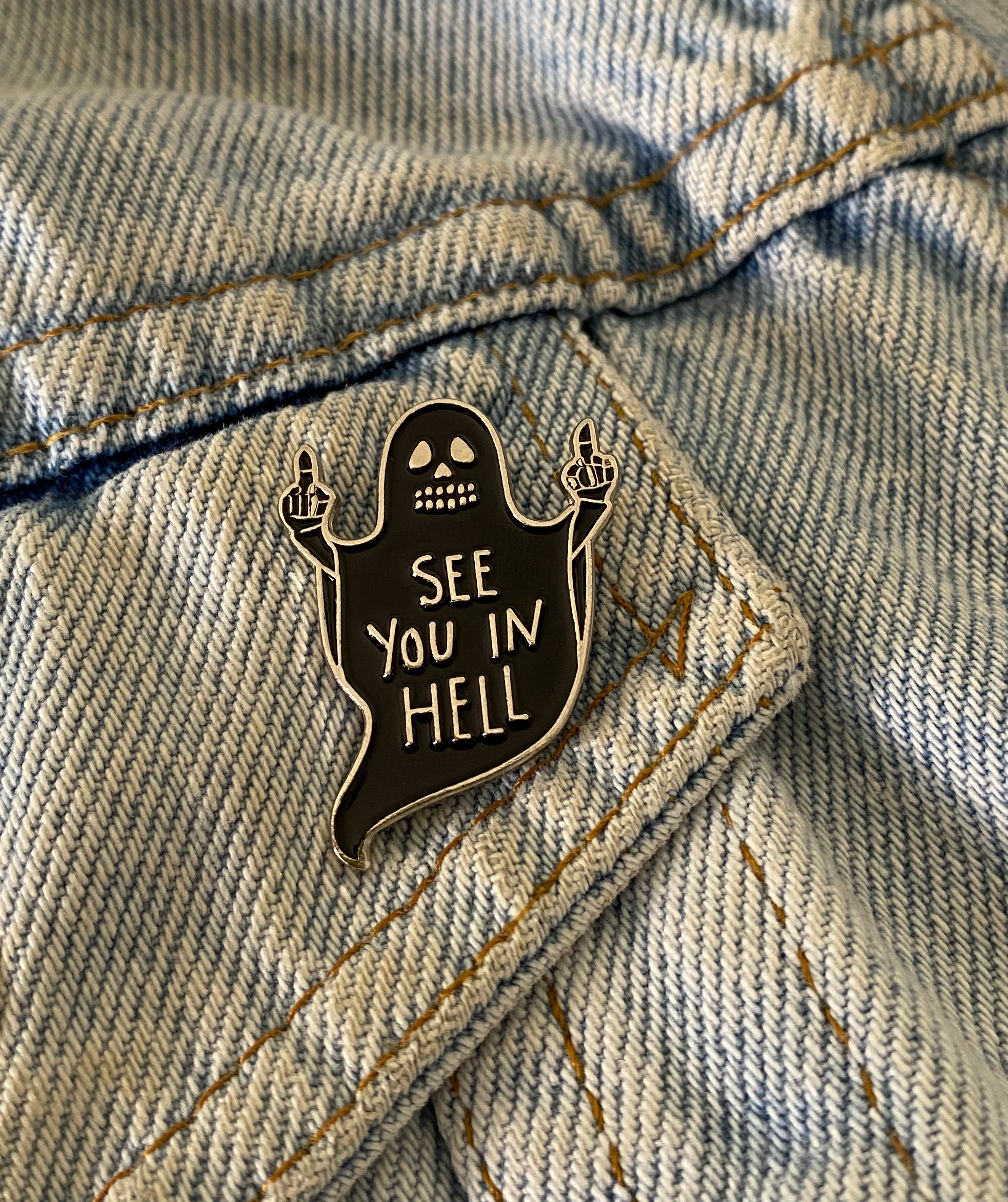 SEE YOU IN HELL ENAMEL PIN