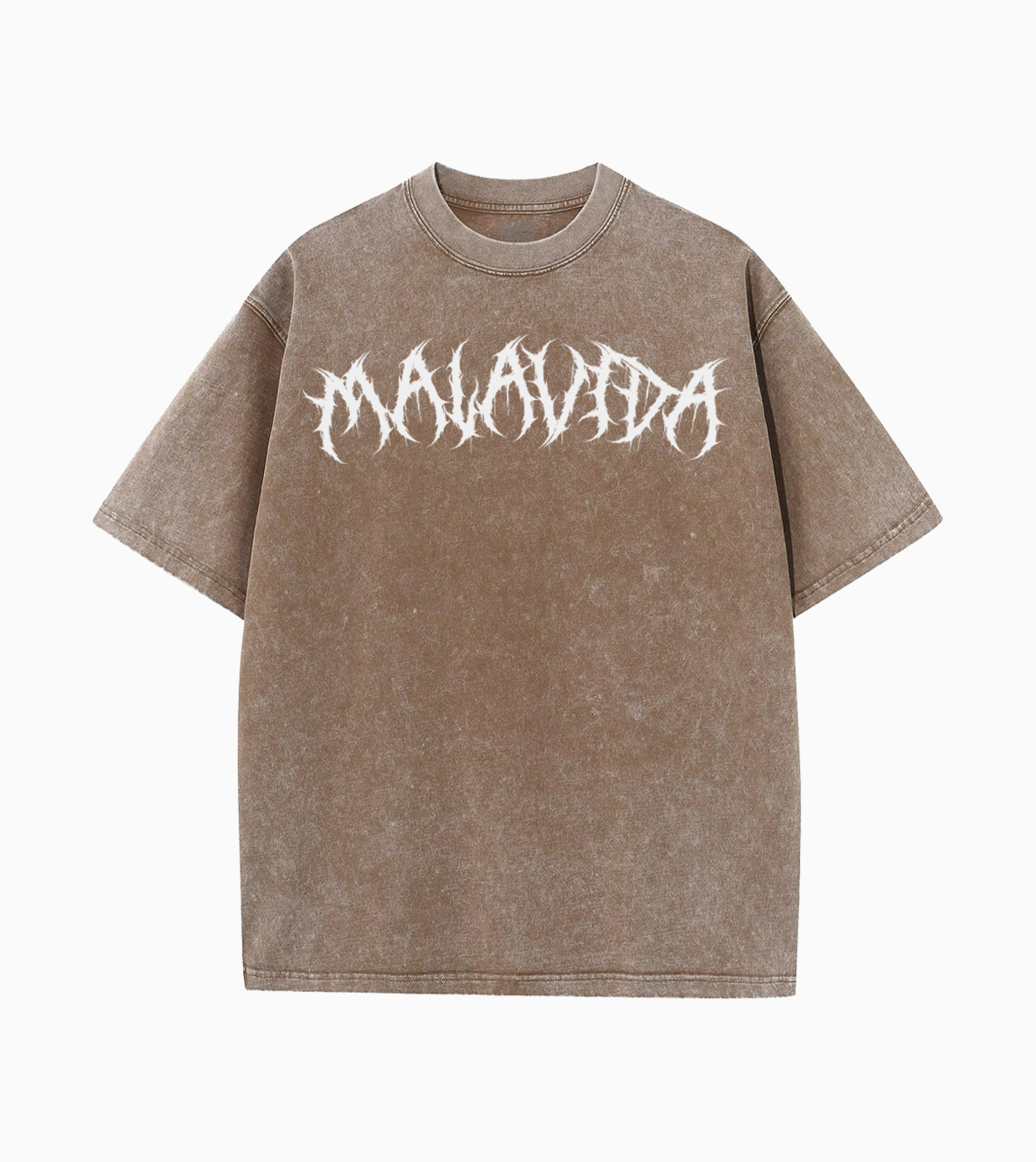 ASHED LOGO TEE - CAFÉ
