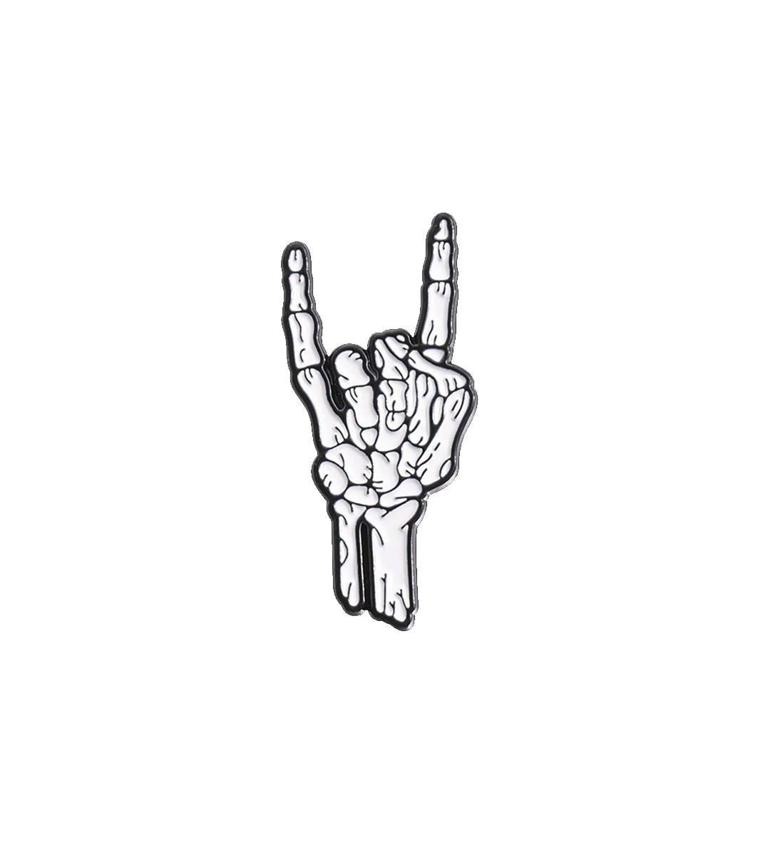 ROCK ON ENAMEL PIN